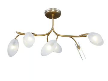 INVERNO 6 - LED handmade brass ceiling lamp by Patinas Lighting - view 2